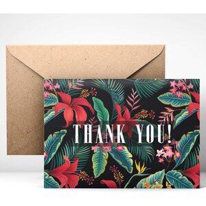 Thank You Cards (24pcs), Includes Blank Cards & Envelopes with Stickers, 4 x 6"